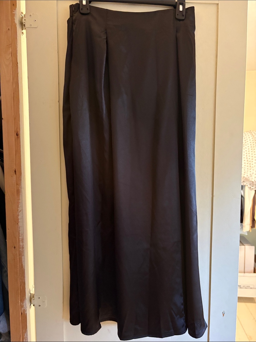 SHEIN Dark Brown Satin Maxi Skirt